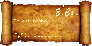 Eckert Csaba névjegykártya